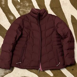 Lands' End Plum down puffer Jacket